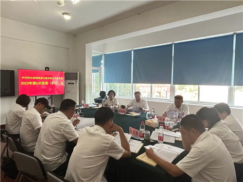 成绵公司党委召开2023年第6次党委（扩大）会