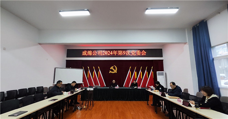 成绵公司召开第9次党委会